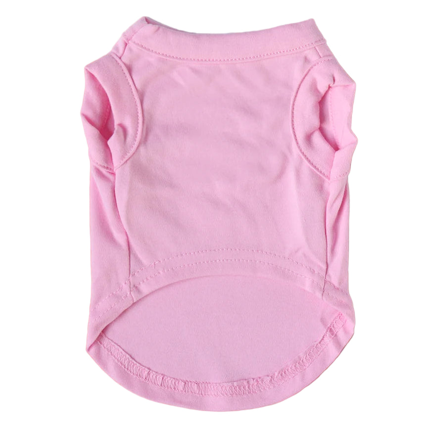 Pink dog shirt on a pink background