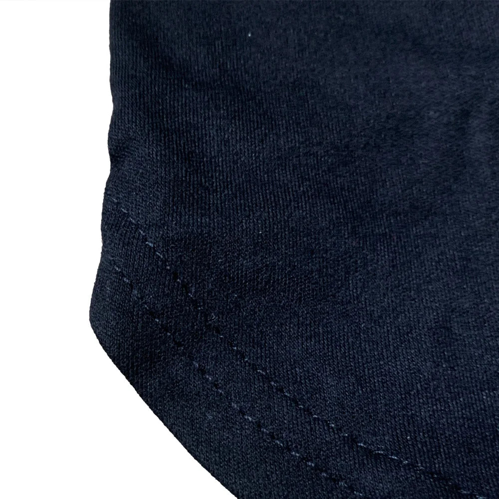 Close-up of a black fabric texture on a white background